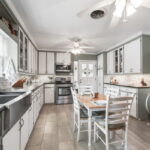 Eat-in Kitchen With Lots Of Counterspace And Stainless Steel Stove And Microwave