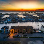 Aerial view of Port Royal, the water canal, Laguna Madre and nightly sunsets!