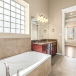 Owner's Bath with 2 Sink Vanity and Soaking Tub
