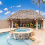 Relaxing hot tub and palapa
