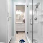 Jack n'Jill bath - shower/toilet area separating Bedroom #1 & #2.