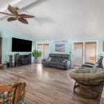 Open living area with double doors to the patio.