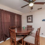 Dining area that leads into the kitchen.