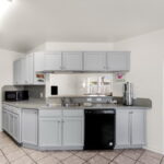 Step-saver kitchen and yet large enough for SEVERAL cooks!