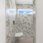 Walk-Thru Tiled Shower with seat