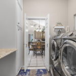 Laundry room has folding area