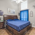 Guest room with Parquet wood floors