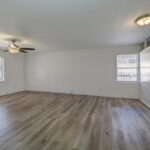 Living and dining room with lots of natural light