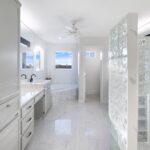 2nd Floor remodeled ensuite bath with walk-in shower.