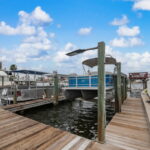 Boat lift that accommodates large boat, up to 20k lbs.