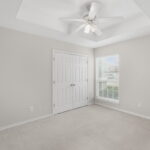 Bedroom #1, high ceilings.