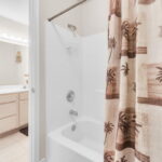 2nd floor hall bath. Dual Sinks/tub/shower combo.