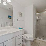 Updated 1st front guest ensuite bath with large walk-in shower.