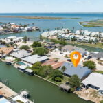 Aerial view of the location this home is to the Intracoastal Waterway.