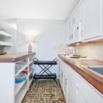 Efficiently appointed kitchen and storage.