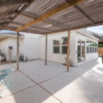Pergola for shaded sitting area.