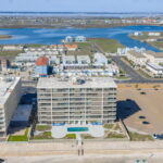 Lake Padre and Laguna Madre in the distance of this 8-story complex - Portofino Condominiums