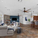 Gas Fireplace & TV Entertainment Wall