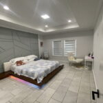 Modern Decorative Wall in Primary Bedroom