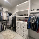 Large Walk-in Closet with Built-in shelving & Drawers