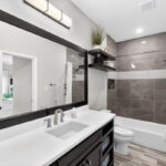 Cool and comfortable is this bathroom next to Bedroom #2.