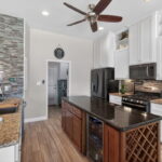 Kitchen w/ Gas cooktop and wine fridge