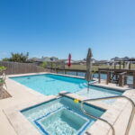 Gas heated hot tub and pool
