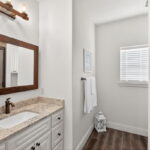 Hall guest bath area.