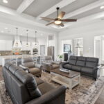 From the front door you'll find OPEN LIVING - very comfortable.