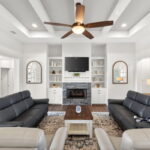 This living room is spacious and comfortable.