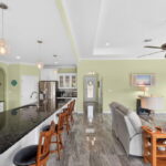 Kitchen - oversized breakfast bar.
