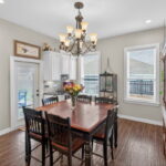 Dining area and back patio access.