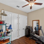 Third bedroom, also featuring two closets.