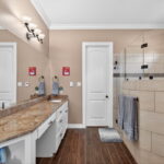 Primary bath with large walk-in shower.