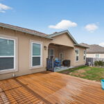 Deck area, looking at the back yard.