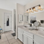 Primary bath with dual sinks, jetted tub, walk-in shower and a HUGE walk-in closet.