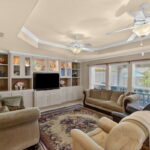 Entertainment center with plenty of storage.