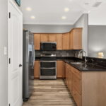 Granite counters with nice size pantry.