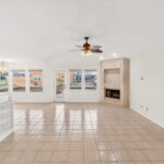 From the front entry you can see into the living area...