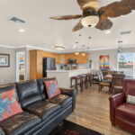 Living, Dining & Kitchen all with water views!